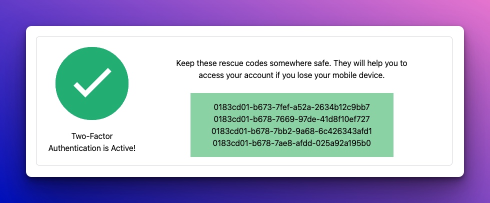 Two-Factor Authentication - Step 2